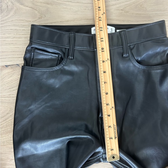 Abercrombie & Fitch Vegan Leather Ankle Straight Pants - Picture 6 of 9
